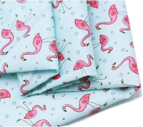 ARING PET Summer Dog Bandanas, Light Blue Flamingo Kerchief Triangle Bibs for Small Medium Large Dogs
