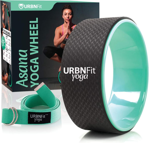 URBNFit Yoga Wheel, 12-Inch Roller for Stretching & Flexibility, Durable Materials & Soft Foam Padding