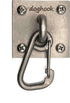 Canine Hitch Secure Dog Leash Wall Hook with Stainless Steel & ABS Mounting Plate - Large with Clip