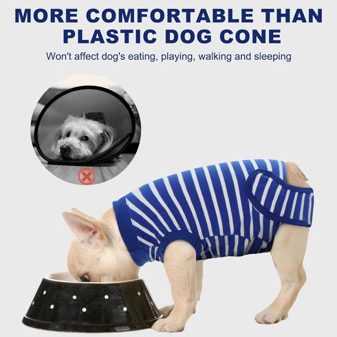 IDOMIK Dog Recovery Suit for Female Spay - Adjustable Anti-Licking Onesie for Male and Female Dogs, Soft Wound Bandage