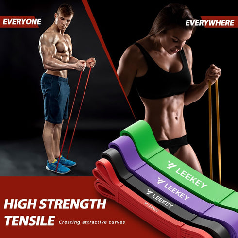 LEEKEY Resistance Bands, Exercise Pull Up Assist Bands Set for Fitness Training, Home Workouts