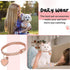 Hillban Rose Gold-Plated Diamond Dog Chain Collar with Heart Rhinestones, Personalized Name Tag for Small, Medium, and