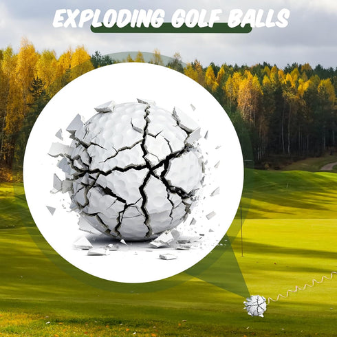 Tasdurian 12 Pcs Prank Golf Balls Funny Exploding Golf Ball with Streaming Ribbon Funny Golfer Gift for Men Golfers