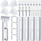 Pelopy 8" Top Bunk Bracket Kit for Boat Trailer, Swivel Bracket & Bolster Boards Sets with Hardware