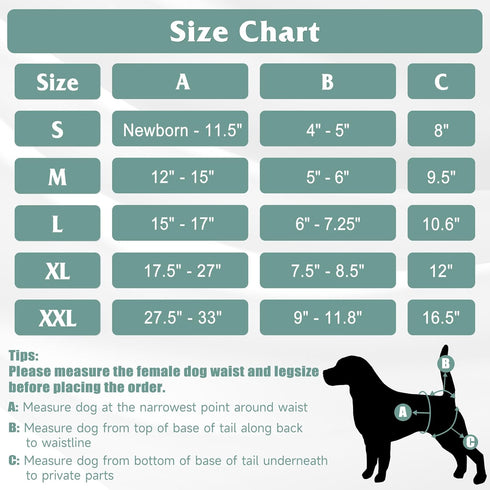 5pcs,Reusable Dog Diapers Female Dog Doggie Puppy Doggy Diapers Female, Period Panties in Heat, Medium