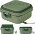 Collapsible Dog Water Bowl 30oz, 2 in 1 Portable Travel Dog Food Bowl with Lid, Easy Carry Loop Handle, Foldable Dog and Cat Food Bowl, Perfect for Traveling, Walking, Hiking (Green)