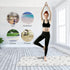 HXshaoye 71x26 inches 1 MM Handdraw Stars Baby Gray nonslip yoga mat for home printed, natural rubber non slip