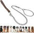 304 Stainless Steel Dog Chain Leash, Heavy Duty Short Lead Metal DIY Double Dog Leashes Extension & Coupler (304 S/S