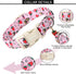 ARING PET Summer Dog Collar, Cute Pink Adjustable Strawberry Bees Print for Small Medium Large Dogs