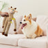 BUYPOW 5 Pack No Stuffing Dog Toys for Large Dogs, Squeaky Crinkle Interactive Dog Animals, Plush Teething Toys to Keep