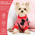 Dog Pajamas for Small Dogs, Super Soft Warm Sweater PJs, Cute Pet Clothing for Chihuahua, Yorkie, Small Love Heart Pink