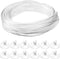 Boao 32.8 ft Aquarium CO2 Proof Tubing, Clear Airline Tubing with 12 Pcs Suction Cups for Fish Tank