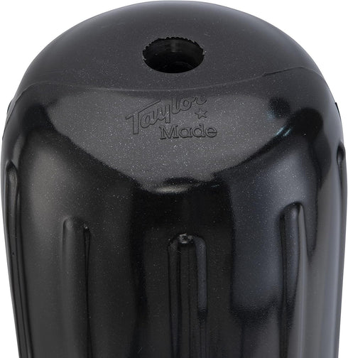 TaylorMade Big B Inflatable Vinyl Boat Fender 6" x 15" for boats 20-35', Heavy-Duty Vinyl, Black Onyx