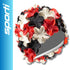 Sporti Flower Swim Cap for Women - Stylish Heavy-Duty Rubber Hair Protection for Water Enthusiasts