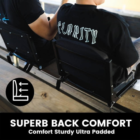 Jauntis Stadium Seats for Bleachers, Bleacher Seats with Ultra Padded Comfy Foam Backs and Cushion, Wide Portable