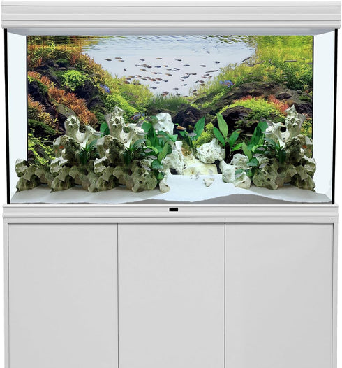 AWERT 36x20 inches Stone Aquarium Background, Aquatic Plant River Bed & Lake Seaweed Vinyl