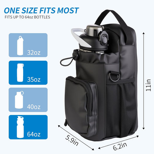 Xan Concept Magnetic Gym Bag for Men and Women,Water Bottle Bag with Phone Pockets & Shoulder Strap,Powerful Magnet Gym