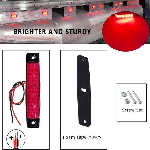 10Pcs Lights,12V Sailboat Red Marine Boat Lights,Boat Interior Waterproof Boat Navigation Lights Courtesy Light