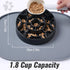 Tilted Slow Feeder Dog Bowl for Flat Face Breeds, Retro Style Non-Skid Food Bowl for Dogs and Cats (Black)