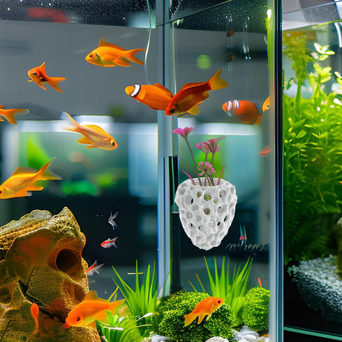 DOITOOL Aquarium Shrimp Breeding Cave with Holes Hollow Reef Rock Shrimp Hideout for Fish Tank Landscaping Decor