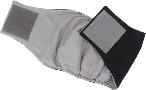 3 Pack Comfortable(M,13"-16" Teamoy Male Dog Diaper Wrap with Gray Lining, Washable Puppy Belly Bands, Super-Absorbent