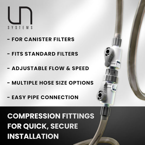 Ultum Nature Systems Delta Quick Release Double Tap Valve for Aquarium Canister Filters (5/8" (16/22mm))