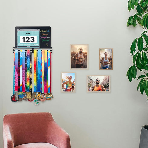 BYondPulse 40 80 Medal Hanger Display, Race Medal Holder Wall Hanger, Race Medal Display, Medal Holder | Holds Medals