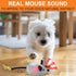 BABORUI Interactive Dog Toys Mouse, Escaping Squeaky Toys with Lights & Auto-Turn, Rechargeable