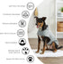 Bone Dry Pet Robe Collection - Embroidered Microfiber Bath Robe for Dogs & Cats, Medium, Gray