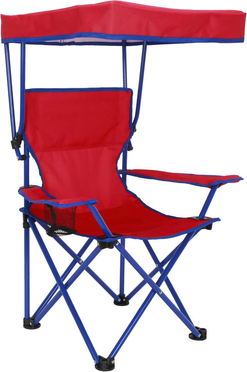 Generic Canopy Camp Chair with Safety Lock, Steel Frame with Cup Holder Portable