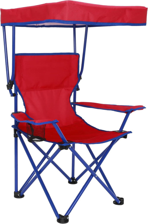 Generic Canopy Camp Chair with Safety Lock, Steel Frame with Cup Holder Portable