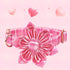 Lionheart Glory Dog Collar, Pink Dog Collar with Flower, Cute Floral Pattern Pet Collar Adjustable Dog Collar for Medium Dogs