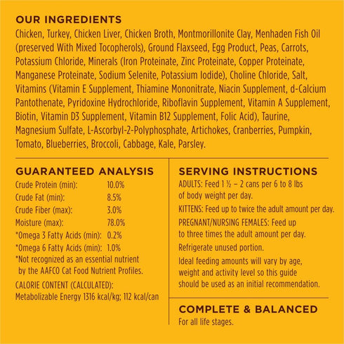 Instinct Original Grain Free Real Chicken Recipe Natural Wet Canned Cat Food - 3 oz. Cans (Case of 24)
