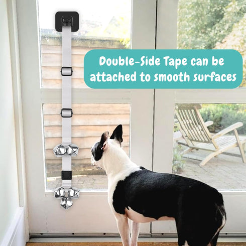 Dog Bells to Go Outside - Premium Quality Adjustable Dog Door Bell, Buckle Attached for Doorknob or Anywhere