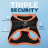 Best Pet Supplies No Pull Harness, Reflective, All Weather Mesh for Small, Medium Dogs, Cats - XS, Orange Trim