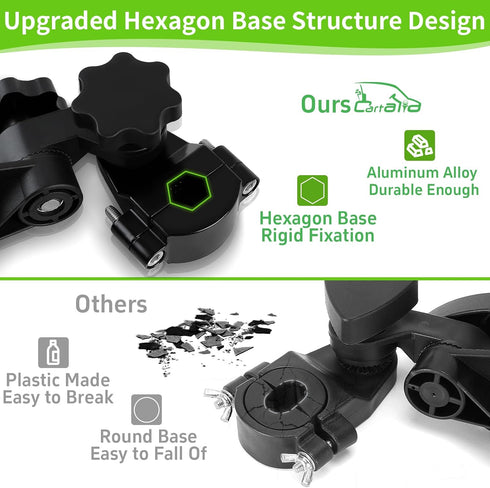 Heavy Duty Golf Push Cart Umbrella Holder, Upgraded Aluminium Alloy Base Ultra Windproof, Universal Umbrella Stand