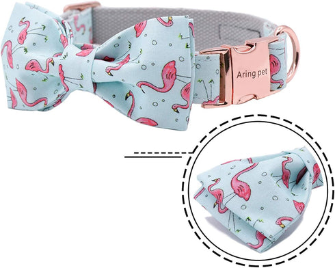 ARING PET Adjustable Bowtie Dog Collar for Small Medium Large Dogs