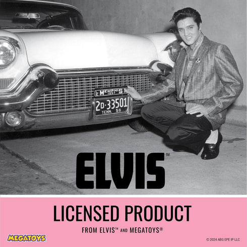 Elvis-Themed Plush Car Pet Bed for Cats - Pink with Musical Pillows