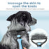 Cat Brush Dog Brush for Shedding - Dematting Tool for Long Haired Pets - Safe and Effective Comb, Large, Blue