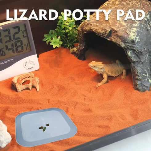 MAGNEECH 2 Pcs Leopard Gecko Potty Pad,Crested Gecko Potty LatrineLeopard Gecko TrayReptile Litter BoxPortable Gecko