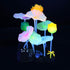 4 pcs Glow Aquarium Decoration Plants Kit, Glowing Fish Tank Decorations, Coral Plant Ornaments, Lotus Kelp, Anemone