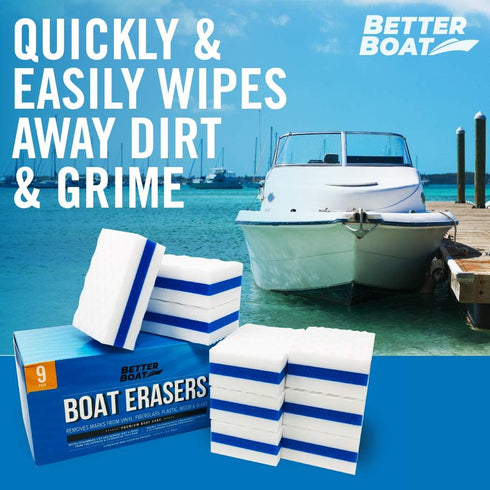 Premium Boat Scuff Erasers, Boating Accessories for Cleaning, Gift for Pontoon, Fishing, Jon Boats