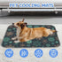 Generic 28" X22" Cooling Dog Mat Ice Silk Pet Crate Mat Mint Green Gold Snowflakes Dog Bed for Kennel Washable Cool Pad