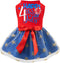4th of July Dog Dress for Small Dogs, Patriotic Pet Cat Apparel (Medium)