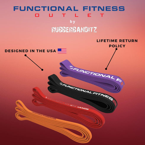 Rubberbanditz Pull Up Assist Bands, Set of 3 Heavy Duty Resistance Training Bands