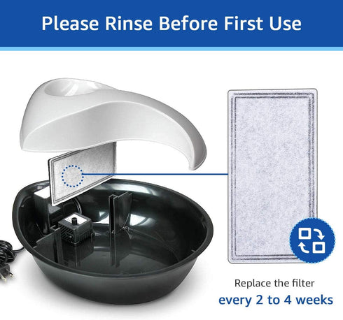 12Pcs Charcoal Water Filter Replacement - Compatible with Pioneer Pet Water Fountain Drinker Bowl Raindrop