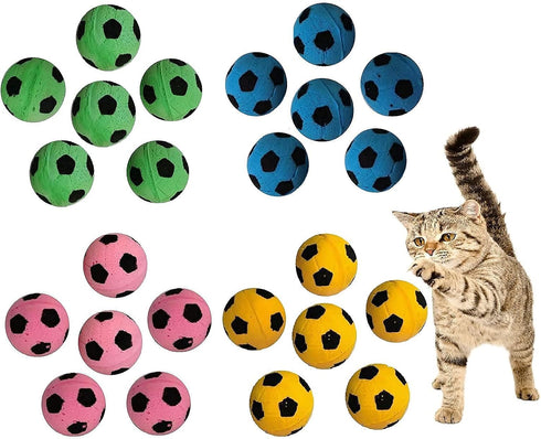 Foam Soccer Balls Cat Toys - 24pcs Balls Cat Toys