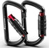 FresKaro 3inch 12kN-2698lbs Auto Locking Carabiner Clips, Heavy Duty 7075 Aluminum, Lightweight for Hammock Hiking