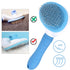 Dog Brush for Shedding, Self-Cleaning Pet Brush, Blue, Removes Loose Hair and Tangles
