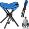 CebraBounze Portable Folding Camping Stool, Travel Fishing Chair Quad Frame Camping Chair Maximum